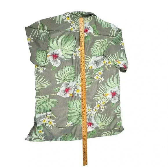 High Surf Size Large Men's Hawaiian Multicolor Button Up Shirt Floral Collar - Picture 10 of 11